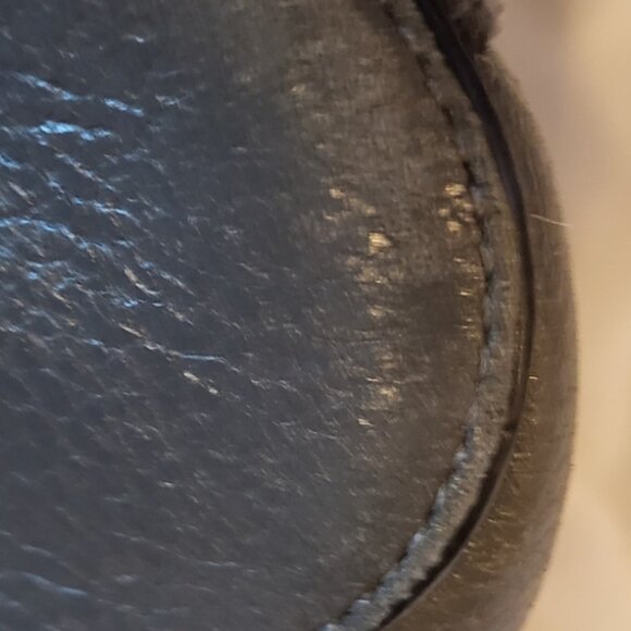 Lauren Ralph Lauren Dark Gray Pebbled Leather Hobo Bag - Picture 15 of 16